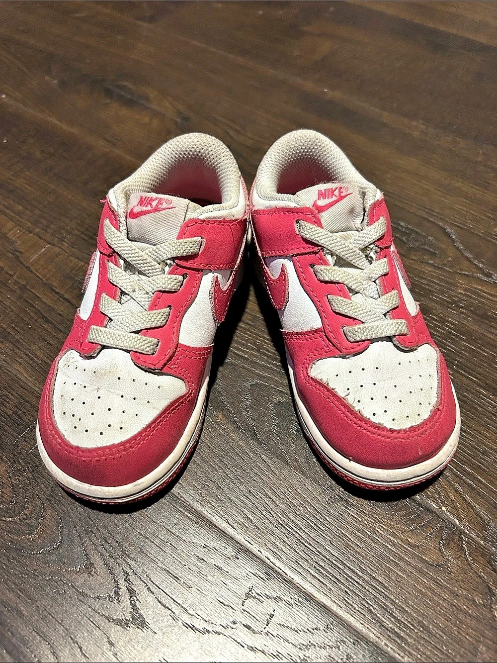 Baby Girls size 8 Nike Pink & White Sneakers